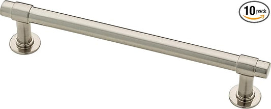 Franklin Brass Francisco (10-Pack) Cabinet Handles 5-1/16" Hole Center Pulls | Satin Nickel Hardware Kitchen Door, Drawers, Dressers, Furniture P29618K-SN-B