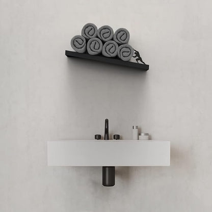 Floating Toilet Paper Shelf - Funny Bathroom Decor, Sisyphus | Unique toilet paper holder doubles as tissue box cover and bathroom shelf storage