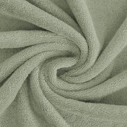 Feather & Stitch 100% Cotton 625 GSM Bath Towel Set of 6, Ultra Soft Highly Absorbent 2 Bath Towels, 2 Hand Towels & 2 Washcloth - Luxury Quick Dry Shower Towels (Sage Green)