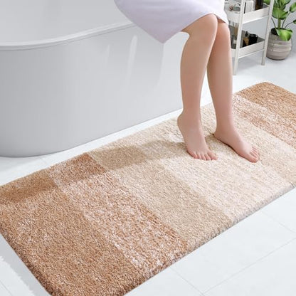 OLANLY Bathroom Runner Rug 54x24, Extra Soft Absorbent Microfiber Bath Rugs