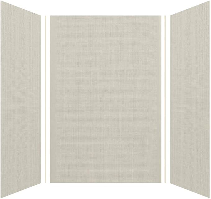 Transolid EWK484872-46 Expressions 3-Panel Shower Wall Kit, 48-in L x 48-in W x 72-in H, Cameo