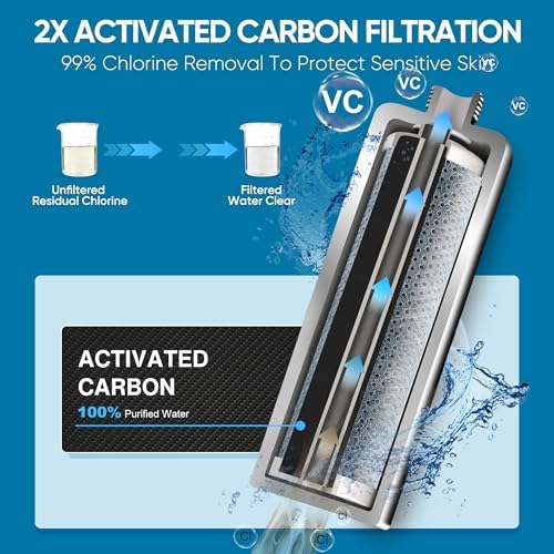 Cobbe 4 Pack Replacement Filters for Handheld Shower Head - Filters Over 99% Of Chlorine - Water Softener Filters Beads for Hard Water