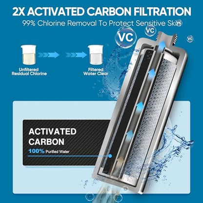 Cobbe 4 Pack Replacement Filters for Handheld Shower Head - Filters Over 99% Of Chlorine - Water Softener Filters Beads for Hard Water