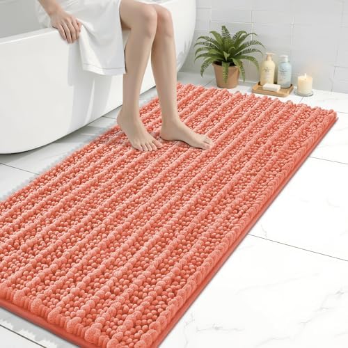 Arotive Bathroom Rugs Mat 44x24, Soft Absorbent Chenille Shaggy Bath Mat