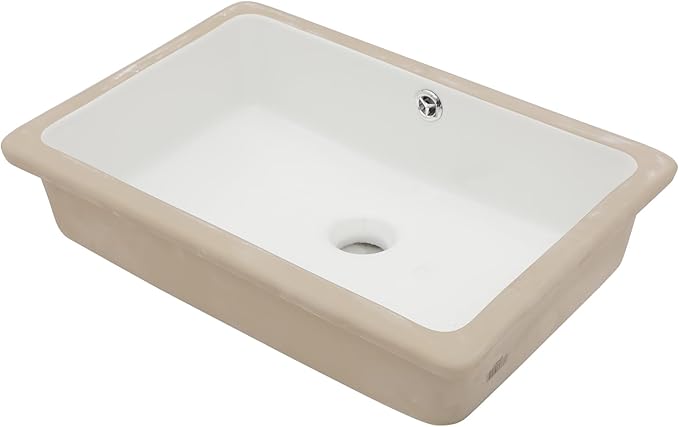 Bathroom Vessel Sink 18" x 12" Rectangle Vessel Sink With Faucet And Drain Combo Bowl Sink Bathroom Vessel Sinks Countertop Rectangular White Farmhouse Lavatory Vanity Sink Basin