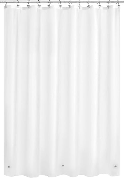 Mrs Awesome 72 x 75 Inches Long Shower Curtain Liner Frosted | 3 Bottom Magnets,12 Rustproof Grommets,Water Proof Lightweight PEVA,72W x 75H for Bathroom Long Size