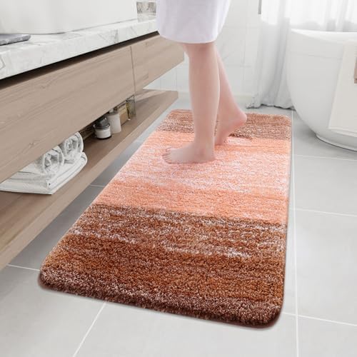 Arotive Microfiber Bathroom Rugs, Shaggy Soft Absorbent Bath Rug, 54x24