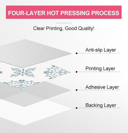 Peel & Stick Floor Tile Stickers, DIY Flooring for Kitchen, Dining Room, Bathrooms, Pet House and More, Self-Adhesive 8x8 inches,10 Pack (1640)
