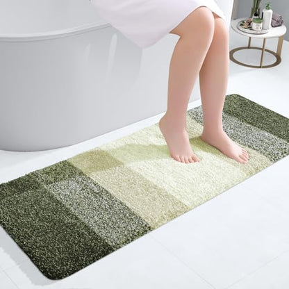 OLANLY Bathroom Runner Rug 47x17, Extra Soft Absorbent Microfiber Bath Rugs