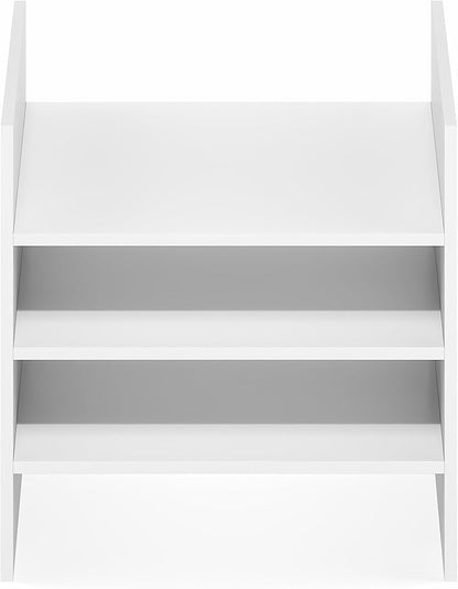 Furinno Cubicle Cube Insert, 3-Shelf Cube Organizer, 3-Tier Shelf Accessory, Fits into Furinno Triple Thick Cubes, IKEA Kallax, for Organizers and Storage, White