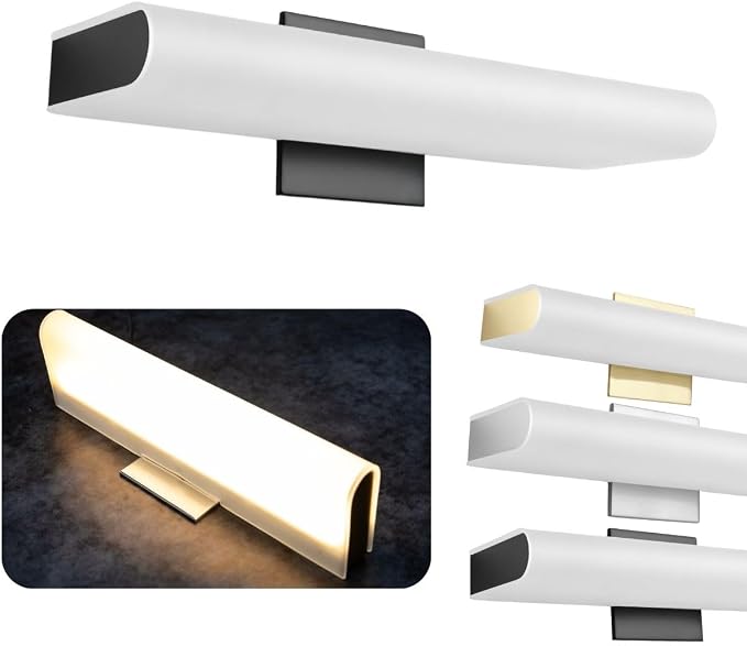 Mendizabal LED wall Lights for Bathroom, Vanity, Bedroom, Living Room, Kitchen – Black Indoor wall Light fixtures Over Mirror, Stylish Bath Lights, Indoor wall Lighting, Energy-efficient LED Light