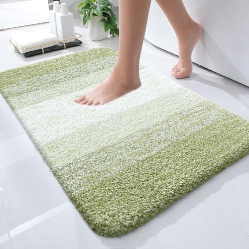 OLANLY Small Bathroom Rugs 24x16, Extra Soft Absorbent Microfiber Bath Rugs