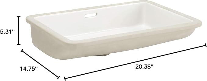 Signature Hardware 453257 Boylan 20" Vitreous China Undermount Bathroom Sink
