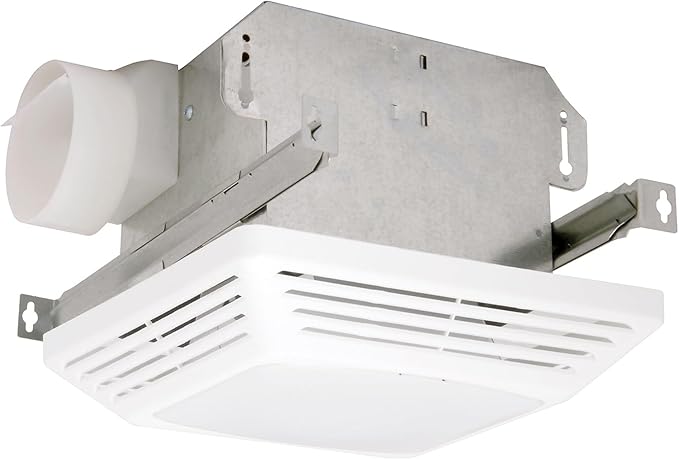 Air King ASLC70 Advantage Exhaust Bath Fan with 70-CFM and 4.0-Sones for 100-watt Incandescent Bulbs, White Finish, Red