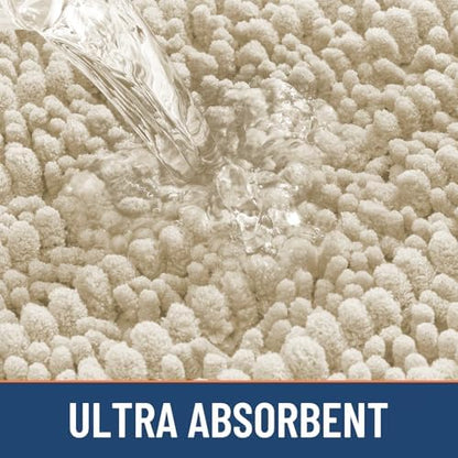 Smiry Bathroom Rugs 47X24, Extra Soft Rubber Backing Chenille Bath Mats