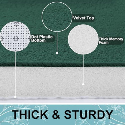 Smiry Memory Foam Bath Mat 30x20, Extra Soft and Absorbent Bathroom Rugs