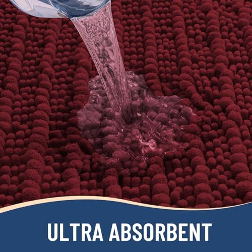Arotive Round Bathroom Rugs 24x24, Soft Absorbent Chenille Shaggy Bath Mat