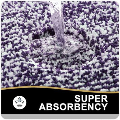 OLANLY Small Bathroom Rugs 24x16, Absorbent Microfiber Bath Rugs, Purple