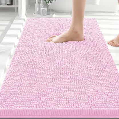 Smiry Bathroom Rugs 30X20, Luxury Chenille Extra Soft Absorbent Bath Mat