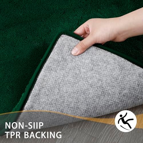 MINIDEAR Bathroom Rugs 32x20 Dark Green - Thick Memory Foam Bath Mat, Ultra Soft & Plush Non-Slip, Quick Dry, Absorbent Washable Floor Microfiber Mat for, Home Decor Accessories