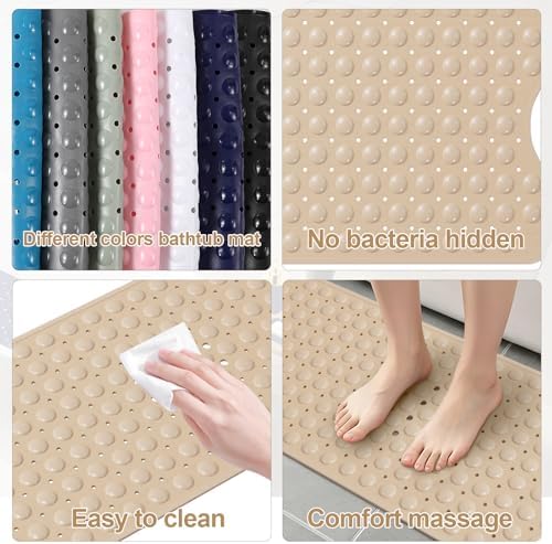 XLHOMO 26PC Bathroom Accessories Set - Gorgeous Bathroom Set, Beige Bathroom Accessory Set, Shower Curtain Set with Bathtub Mats for Shower Tub, Trash Can & Soap Dispenser