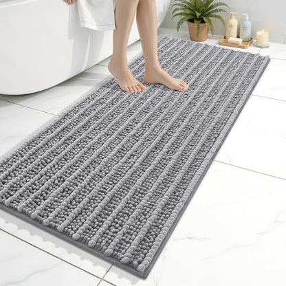 Arotive Bathroom Rugs Mat 47x20, Soft Absorbent Chenille Shaggy Bath Mat