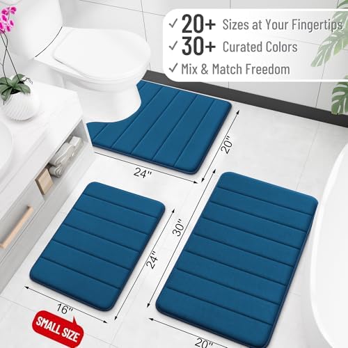 OLANLY Memory Foam Long Bathroom Rugs Runner 47x17, Super Soft Absorbent