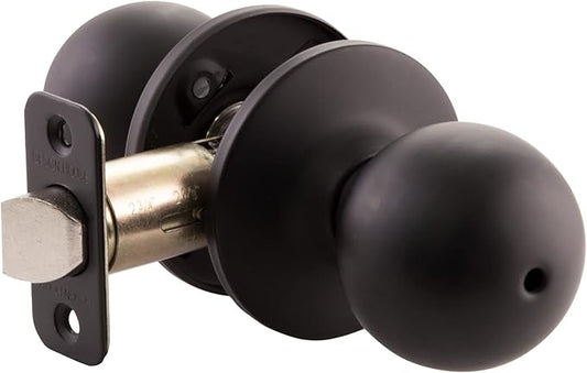 Design House 779108 Ball Privacy Bed and Bath Door Knob Matte Black