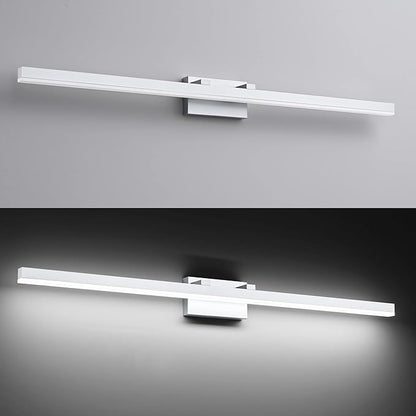 PRESDE Bathroom Vanity Light Dimmable 48in Modern Silver LED Bathroom Light Fixtures Over Mirror Bath Wall Lighting （Cold White 6000K）