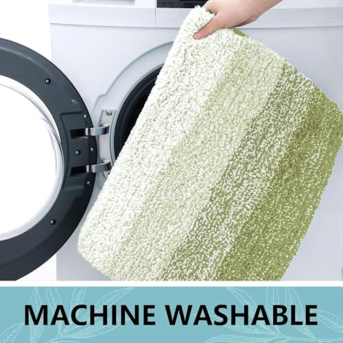 Arotive Microfiber Bathroom Rugs, Shaggy Soft Absorbent Bath Rug, 24x16