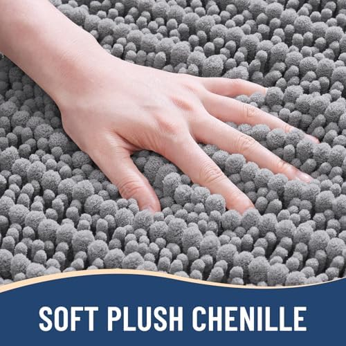 Arotive Round Bathroom Rugs 30x30, Soft Absorbent Chenille Shaggy Bath Mat
