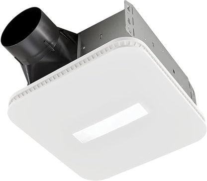 Broan-NuTone AER80CCTK CleanCover Bath Fan, 80 CFM, 0.7 Sone, with Selectable CCT LED Light, Energy Star & MHB4 Hanger Bar Set for InVent Series Bath Exhaust Fans, Silver, Steel, 4 Pieces