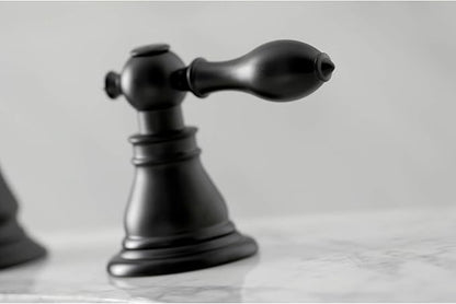 Fauceture FSC1970ACL American Classic Widespread Bathroom Faucet with Brass Pop-Up, Matte Black