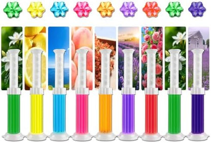 Toilet Gel, 108 Count 9Kinds Of Scent Toilet Cleaner Bowl Gel Stamp Kit Air Freshener