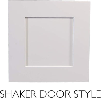 Design House Brookings Shaker Unassembled Bridge Wall Kitchen Cabinet W3015, 30 W x 12 D x 15 H, Painted White with Sherwin Williams®, Solid Wood – Design House, 561639