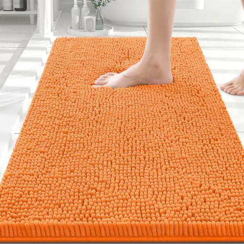 Smiry Bathroom Rugs 30X20, Luxury Chenille Extra Soft Absorbent Bath Mat