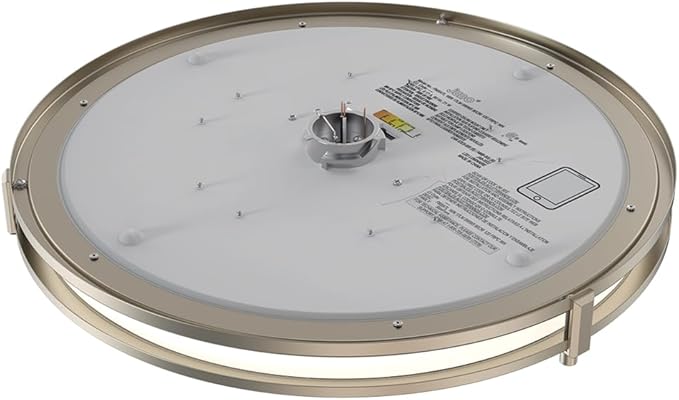 Juno Saturn Flush Mount Ceiling Light with Switchable Color Temperature (2700K-5000K), 16-Inch, Brushed Nickel