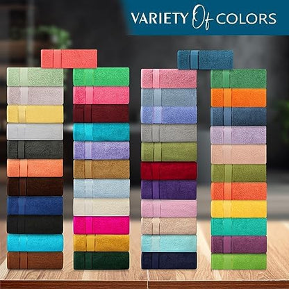 6 Piece Bath Towel Set, 2 Bath, 2 Hand, 2 Washcloths, Burgundy