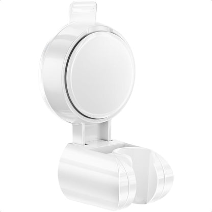 JOTPE Adjustable Shower Head Holder with Suction Cup Wall Mount, White | Fits most handheld shower heads. Adjustable, reusable suction cup mounts without drilling on smooth, non-porous surfaces