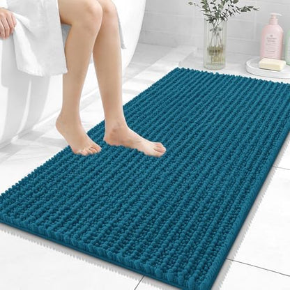OLANLY Bathroom Rugs 44x24, Thick Soft Absorbent Chenille Bath Rugs