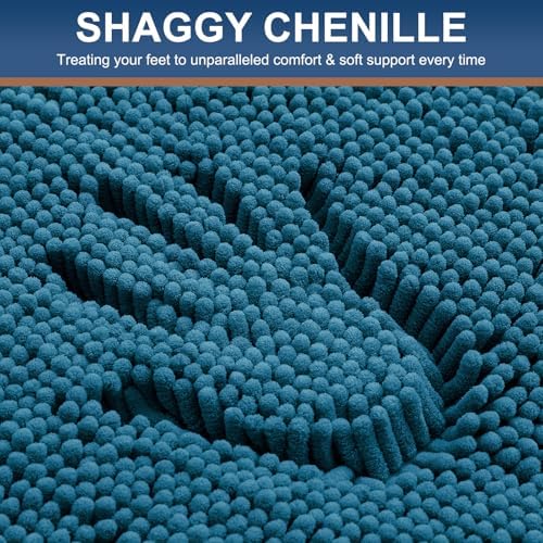 Smiry Bathroom Rugs 30X20, Luxury Chenille Extra Soft Absorbent Bath Mat