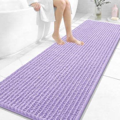 OLANLY Bathroom Runner Rugs 70x24, Thick Soft Absorbent Chenille Bath Rugs