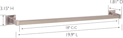 Design House 539130 Millbridge Classic 18-inch Towel Bar for Bathroom Bedroom Closet or Kitchen Satin Nickel