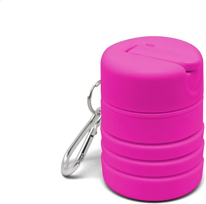 TUSHY Travel Bidet: Collapsible & Expandable for Discreet Portability | Refreshing Clean for Home, Camping, Outdoors & Travel (Helps Hemorrhoid Relief, Peri Bottle for Postpartum Care), Fuchsia Friday