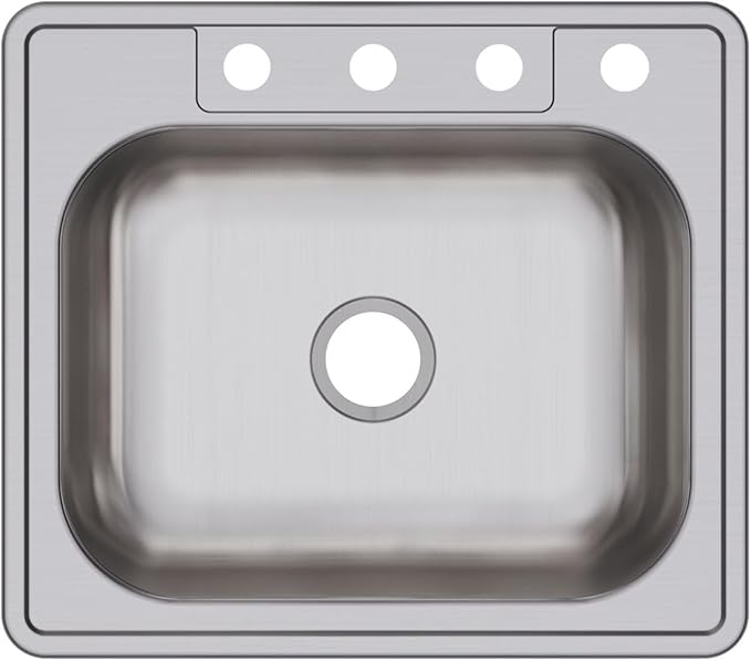 Dayton D125224 Single Bowl Drop-in Stainless Steel Sink