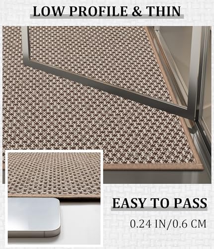 YIHOUSE Khaki Bathroom Rugs Sets 5 Pieces,Thin Bath Mat Quick Dry