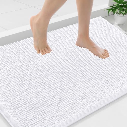 Smiry Bathroom Rugs 36X24, Luxury Chenille Extra Soft Absorbent Bath Mat