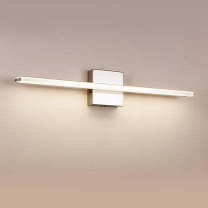 Chrome Vanity Lights for Bathroom 5CCT Dimmable Bathroom Lighting Fixtures Over Mirror Adjustable Lighting Angle Wall Light Fixtures 23.6 inch Long 18W LED Bar Light