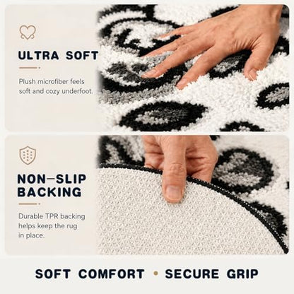 Cute Cat Bath Mat, Unique Black Small Fun Bathroom Rug