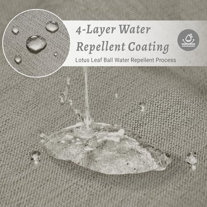 WONICY No Hook Shower Curtain with Snap-in Liner, Grey, 71 x 77 Inch